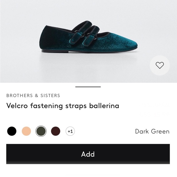 NWT Mango Velcro Fastening Velvet Ballerina Flats - Picture 6 of 9